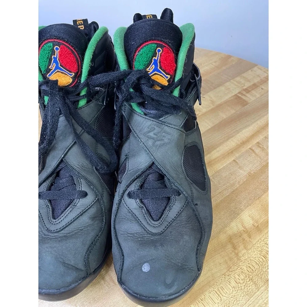 Size 10.5- Air‎ Jordan 8 Retro Tinker - Air Raid Black/Green/Yellow 305381-004